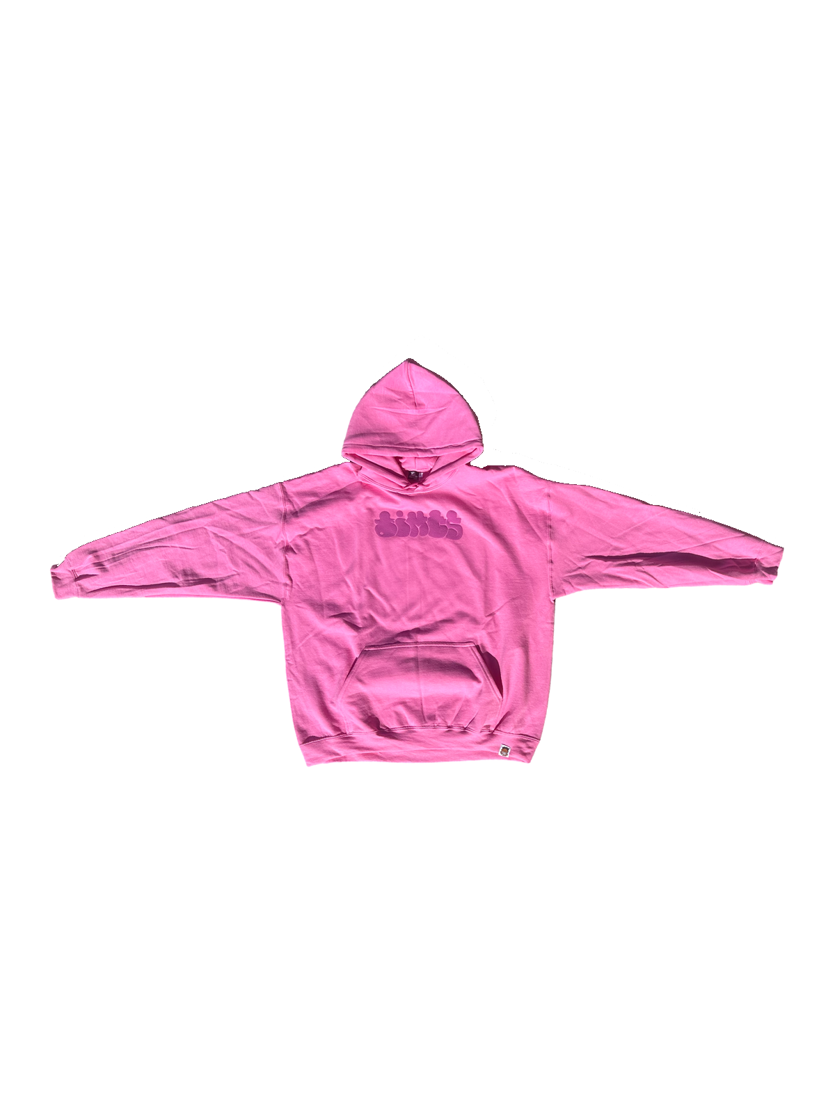 'dimps' UV Color Changing Puff Print Hoodie Pink