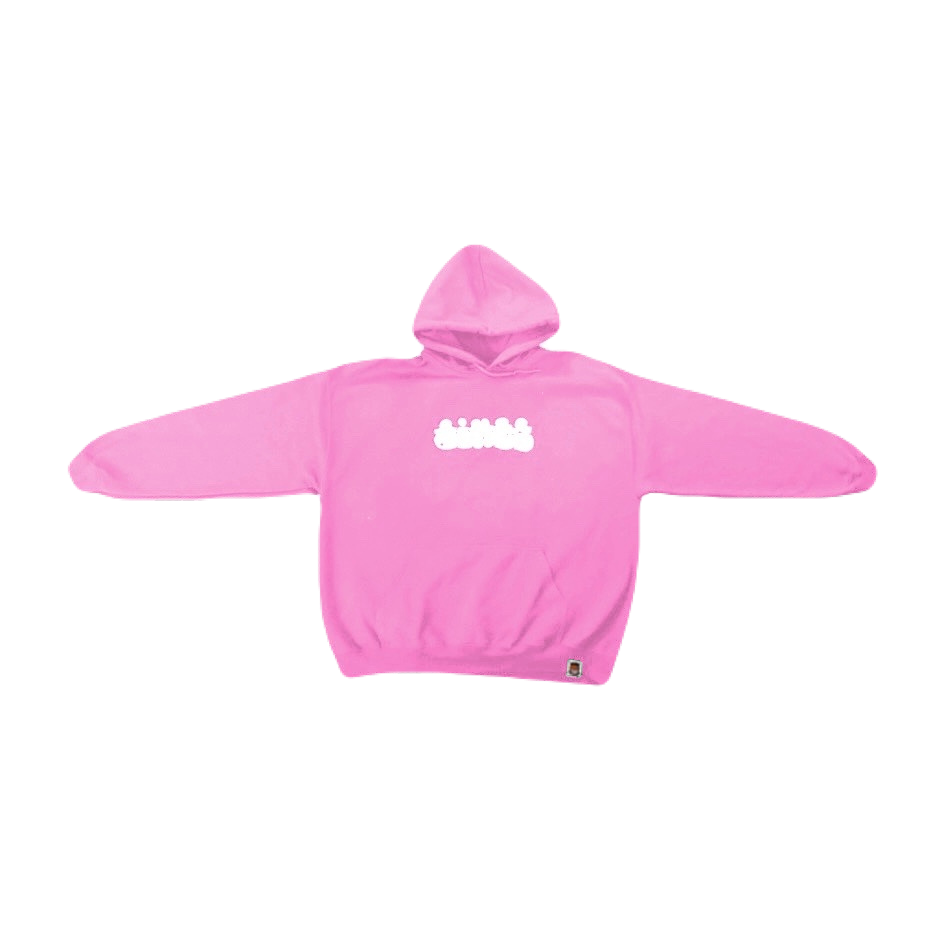 'dimps' UV Color Changing Puff Print Hoodie Pink