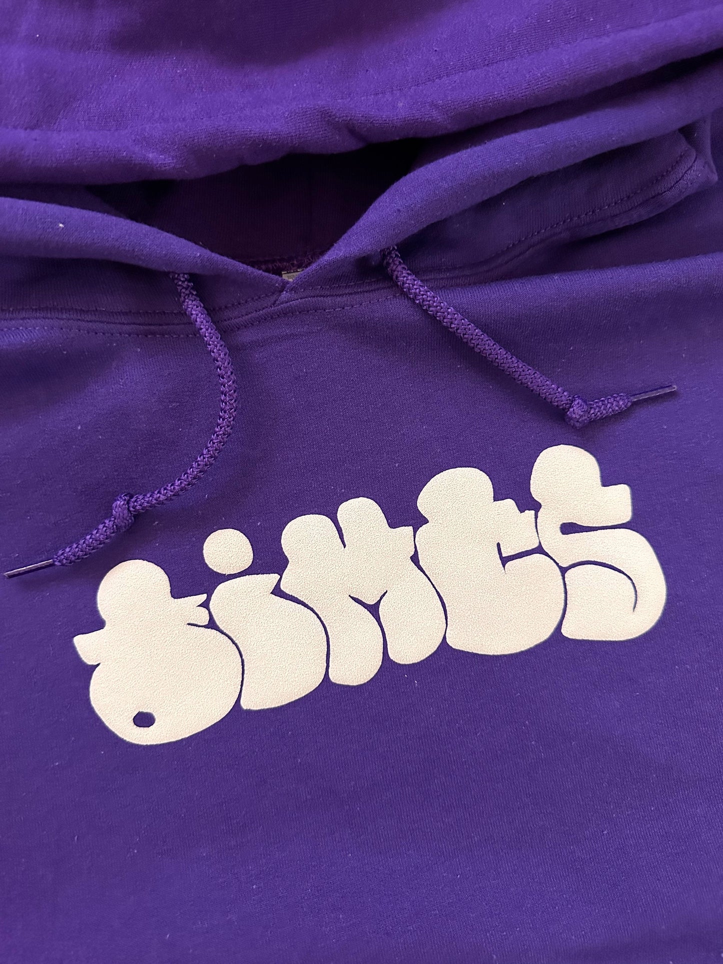 'dimps' UV Color Changing Puff Print Hoodie Purple