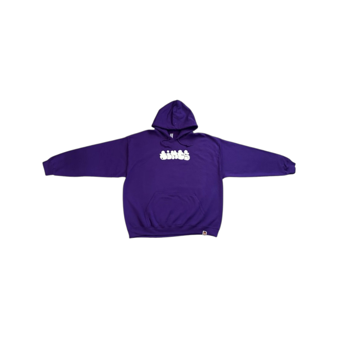 'dimps' UV Color Changing Puff Print Hoodie Purple